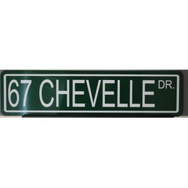 METAL STREET SIGN 1967 67 CHEVELLE DRIVE 6 x24 HOT Rod Muscle CAR WALL ART GIFT BAR MAN CAVE RESTAURANT SHOP GARAGE HOME OFFICE FITS Chevy SS Super Sport Malibu 327 396 427 454