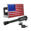 Heavy American Flag Metal Trailer Hitch Cover for 2 inch
