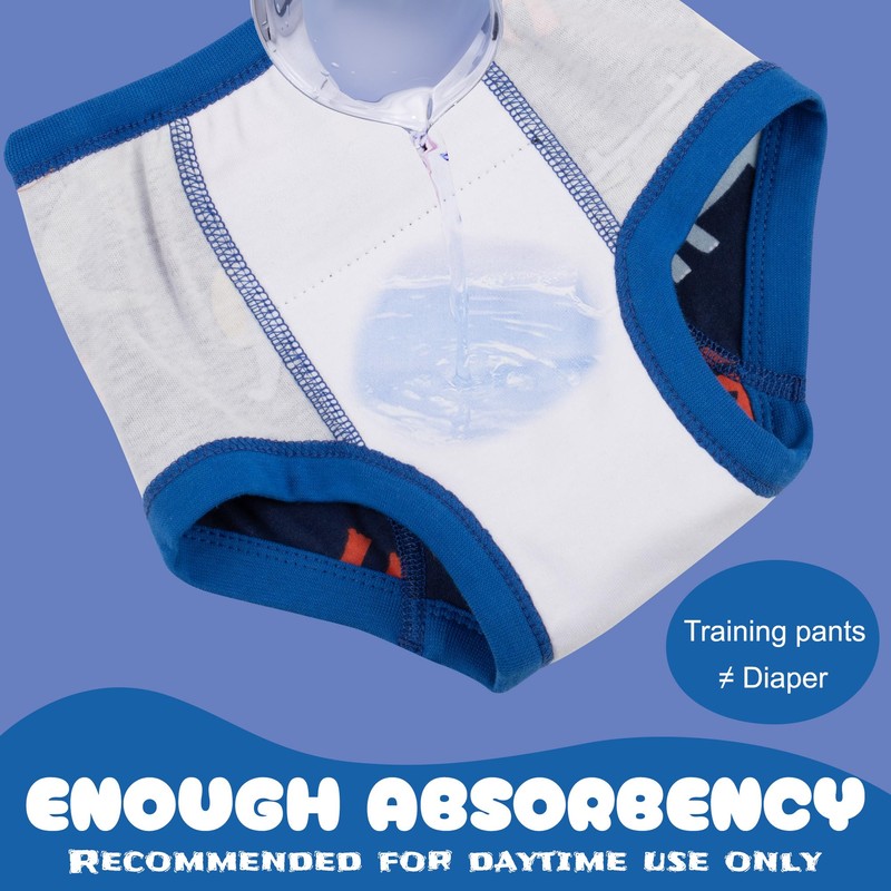 BIG ELEPHANT 10-Packs Training Underwear Absorbent Toddler Potty Trained Pants