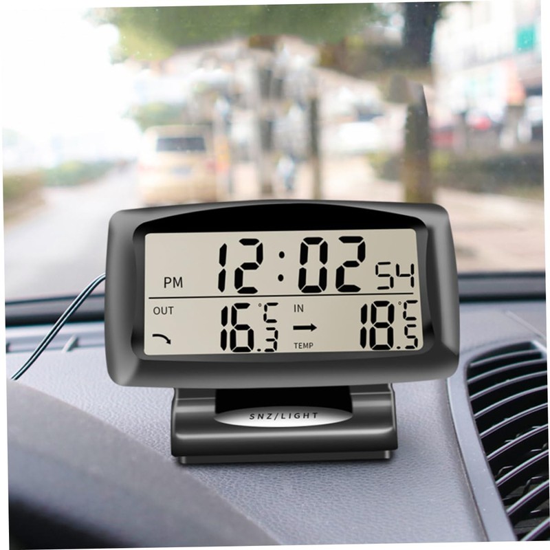 CHILDWEET Mechanical Car Thermometer Night Light Dual Temperature Gauge for