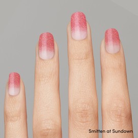 Dashing Diva Gloss Nail Strips Bundle - The Classic Ombre Collection - Smitten at Sundown & Mini Skirt - UV Free, Chip Resistant, Long Lasting Gel Stickers - Contains 2 Sets