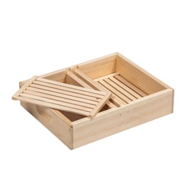 Stoney Acres Beekeeping Top Feeder, with Floats, for 10 Frame Beehive, Assembled Pine Wood, Amish Made