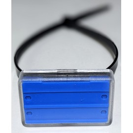 10 Sign Holders for Pipes and Technical Systems with Blue Background