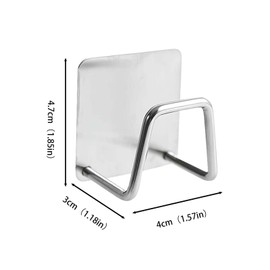 6 Pack Sponge Holder for Kitchen Sink - Movable Hanging Sponge Caddy Organizer in Stainless Steel for Double Bowl Sink