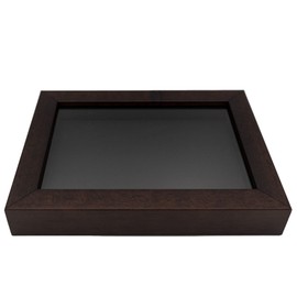 Dark Brown 20x24 Shadow Box Solid Wood Display Frame with Black Acid-Free Backing UV Acrylic & Hanging Hardware | 3/4" Usable Depth
