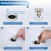 Hibbent Universal Sink Plug (1.1 - 2.36 inches/28-48 mm), Sink