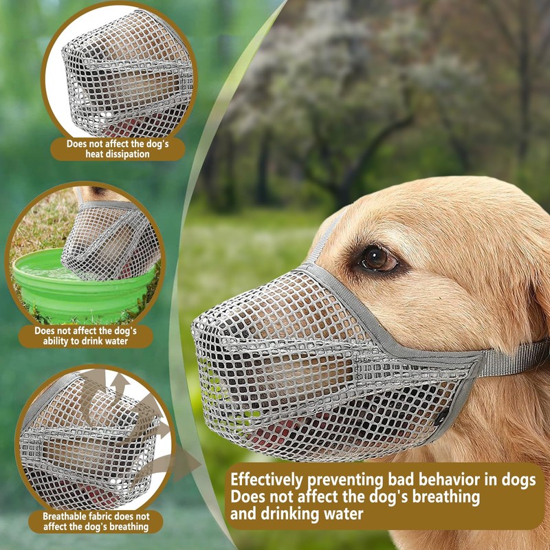 Muzzle for Dogs,Soft Breathable Dog Muzzle for Medium Large Dogs
