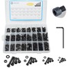 WZHUIDA 1080 Piece M2 M3 M4 M5 Screws Set, Black