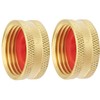 Litorange 2 Pcs Lead-free Brass Compression Blanking Nut, 3/4-inch BSP