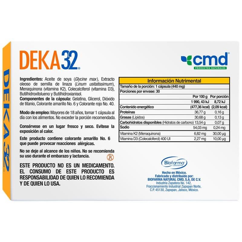 CMD - DÚO DEKA 32 - Vitamina D3 y K2
