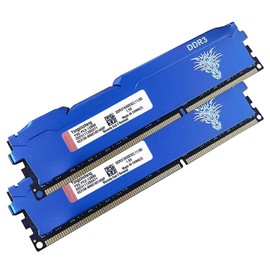 DDR3 16GB Kit (8GBx2) Desktop RAM 1600MHz PC3-12800 UDIMM Non-ECC Unbuffered 1.5V 2Rx8 Dual Rank 240 Pin CL11 PC Computer Memory Upgrade Module (Blue)