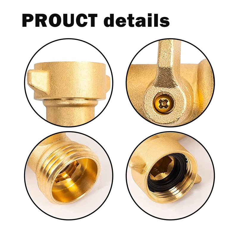 Xiny Tool 90 Degree Garden Hose Adapter with Shut Off