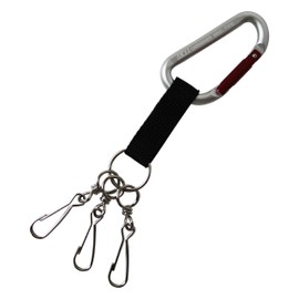 SK11 SAC880BB3 Aluminum Carabiner B3 Key Ring, 3pc Set, 0.3 x 3.1 inches (8 x 80 mm), Silver