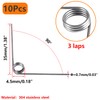 Ctyjia 10 PCS 304 Stainless Steel Torsion Spring, 0.7mm Wire