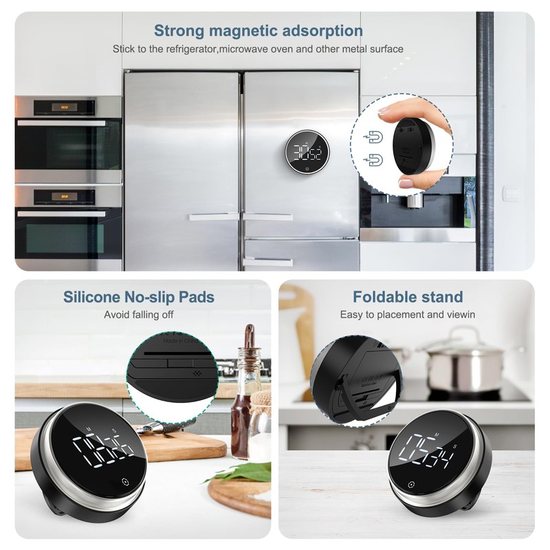 Ankilo Digital Timer for Cooking, Timer for Kids Battery Powered