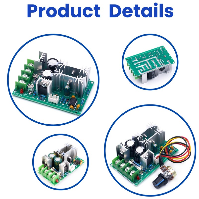 LAOMAO PWM DC Motor Control Unit, DC 10-60V 20A Continuous