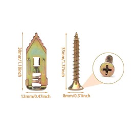 50 sets of screw dowels, cavity dowels, plasterboard screws, plasterboard dowels, expansion plugs and screws for drywall