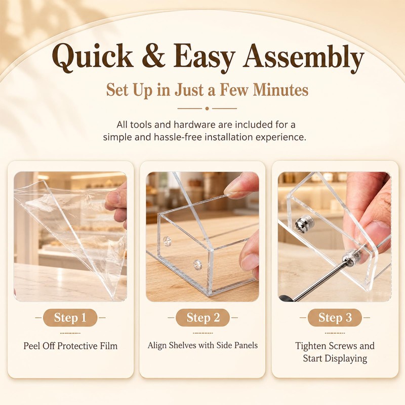 YESGIRL 6-Tier Acrylic Cookie Display Stand