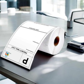 RMC Rollo Etiquetas Termica Directa 4x6 (100 mm*165 mm), Rollo 350 Etiquetas Adhesivas, Etiqueta para Impresa Termica Directa, Rollo termica Plastica Directa 10*15 cm, Etiqueta de envio, full, bulto