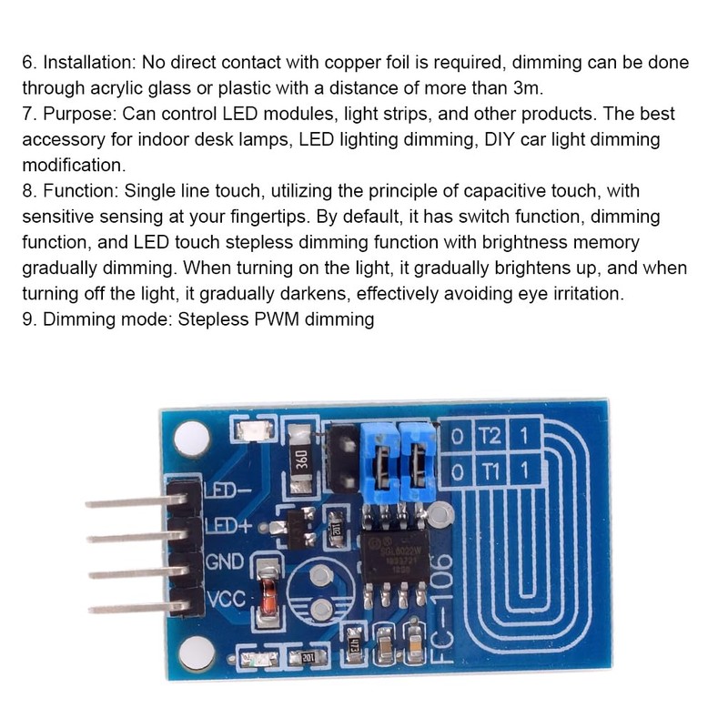 AIXXCUVQ Constant Voltage Stepless Dimming PWM Control Intelligent Electronic Capacitive