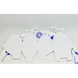 CHSYOO 50 x White Butterfly Wedding Favor Box Candy Gift Box for Wedding Birthday Baptism Baby Shower Kids Party