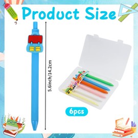 6Pcs Teacher Pens,Teacher Gifts,Back to School Gifts for Teachers Students,Cute Pen for School,Black Ink Gel Pen for Classroom Reward,Thank You Present for Office Supplies Writing Ballpoint with Patch