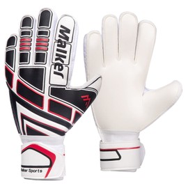 Malker Goalkeeper Gloves for Adults and Teenagers / Children with Finger Protection, Strong Grip, Non-Slip, Prevents Injury, 5
