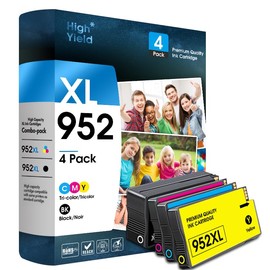 ESTON 952XL Ink Cartridges Combo Pack Replacement for Ink 952 XL Ink Cartridges Compatible for OfficeJet Pro 8710 8720 7740 8210 8715 7720 8702 8725 8740 8730 8700 8200 (4-Pack B/C/M/Y)
