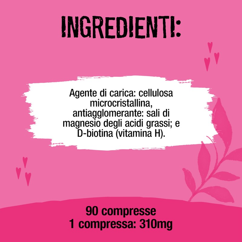 ISOLA PLUS Biotina Integratore Capelli Pelle Unghie 90 Capsule 310mg