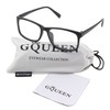 GQUEEN Fake Brille Ohne Stärke Damen Herren Nerdbrille Schwarz UV400