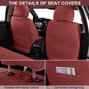 TIEHESYT Leather Seat Covers Front Pair with Lumbar Support, Breathable