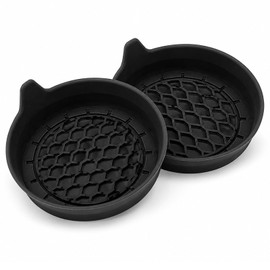 2 Pcs Car Cup Holder Coaster, Car Coasters,Universal Removable Car Cup Holder Coaster – Waterproof Non-Slip Spill-Proof,Fits Most Cars,Car Interior Accessory(Black)