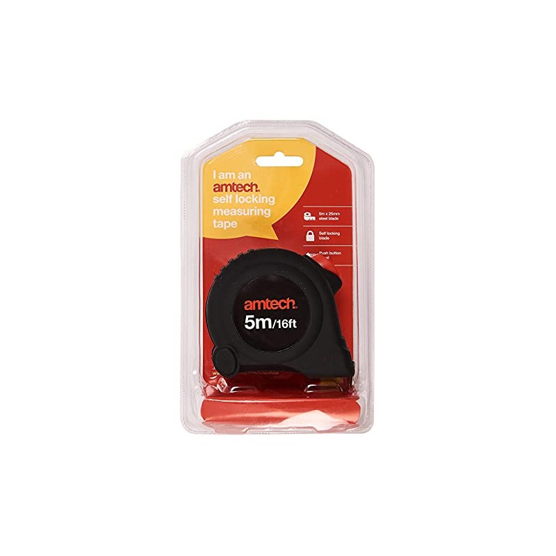 Amtech P1265 5m x 25mm Self-Locking Measuring Tape