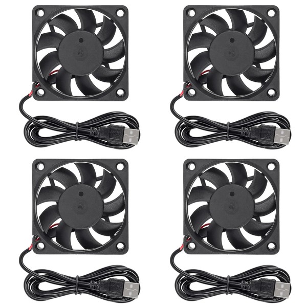 4pcs 6015 Fan 60x60x15mm DC 5V 60mmx15mm Brushless Fan Replacement