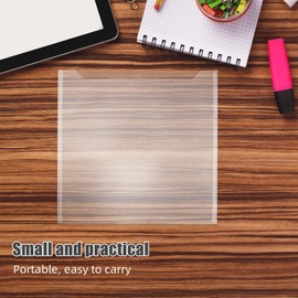 Sosoport Sobres de Plástico para Documentos 33X32 CM con Pestañas Multicolor Juego de 10 Carpetas Organizadoras Tipo U y 1 Paquete de Etiquetas Adhesivas Bolsas para Archivos de Oficina