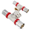 T-Piece PEX Press Fitting 16 x 1/2 Inch x 16