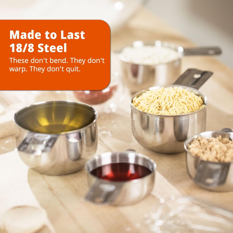 Morgenhaan Heavy-Duty 304 Stainless Steel Measuring Cup Set (18-Piece) -