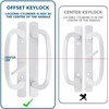 Keyed Sliding Patio Door Handleset, 45° Keyway, 3-15/16" H.C., Fits