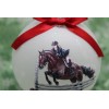 H050 Hand-made Christmas Ornament HORSE- Bay show hunter jumper