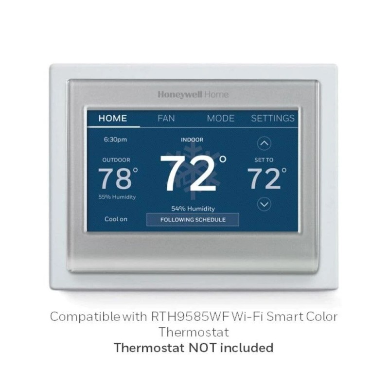 Honeywell Home White HVAC Thermostat Wall Cover Plate Mounting Bracket