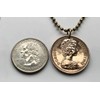 1979 United Kingdom Wales 2 Pence coin pendant Prince of