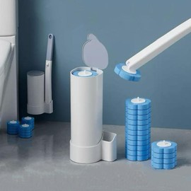Disposable Toilet Brush Set – Toilet Bowl Cleaner with Holder, 14 Refills for Deep Cleaning & Hygienic Bathroom Care - Quantity: 2 pack＋28 Refills