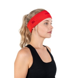 Premium Sports Headband - Moisture Wicking Non-Slip Headband for Men and Women Ideal for Fitness, Running, Cycling and Yoga, Colour: Red
