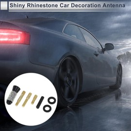 RATCHROLL 1 Set Universal Car Signal Antenna 1.50" Bling Rhinestone Polished Finish Antenna for Decoration Aluminum Alloy Material Colorful