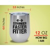 Personal Trainer Silver Edition Wine Tumbler 12oz - Stronger Faster