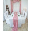 2pc 13ft Cheesecloth Table Runner Dusty Rose 35 x 160