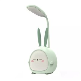 Persepolis Persepolis Portable LED Desk Lamp with Night Light Cute Bunny Foldable USB Charge Reading Light for Bedroom Kids Bedside Study (Green Rabbit)
