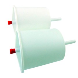 Westmon Works White Plastic Push Button Lever Hand Communion Cup Filler Church 5 Inch, Set of 2