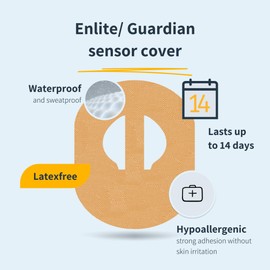 MySweetStitch - 10 x Enlite/Guardian Adhesive Patch, Last Up to 14 Days, Sweat & Waterpoof, CGM, Glucose Monitor Protection, Pastel
