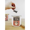 Purely Home Retro 1950s Style Tea Canister - White Metal